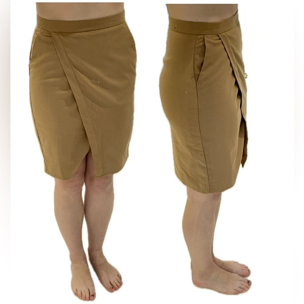 Banana Republic Tan Front Slit Professional Office Pencil Skirt Women’s Size 2